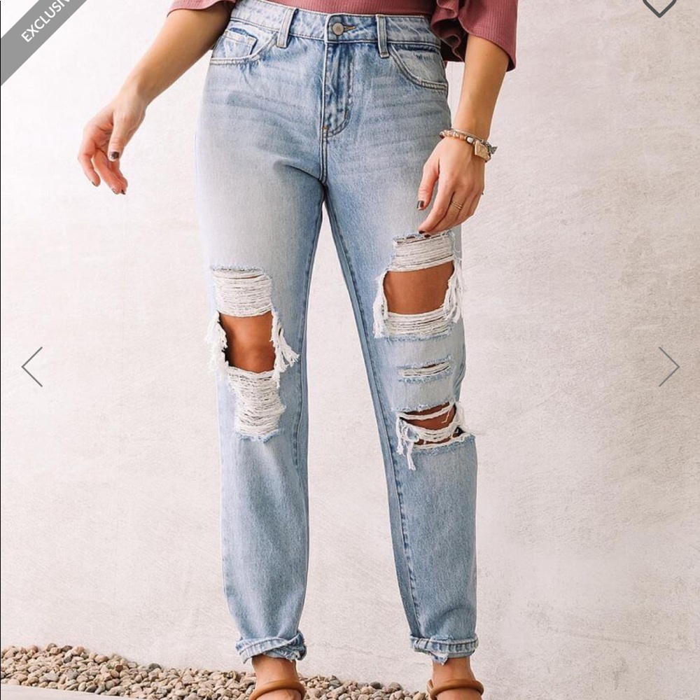 Kancan High waist relaxed fit jean